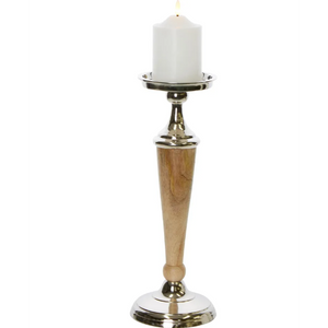 best-outdoor-furniture-Atlas Aluminium Wooden Candle Holder Small