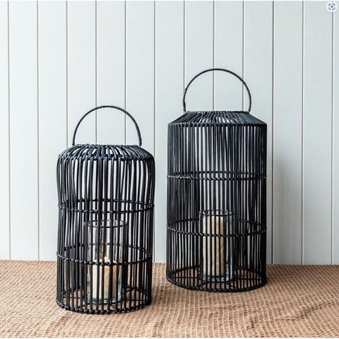 Toby Cylinder Lantern Black Large