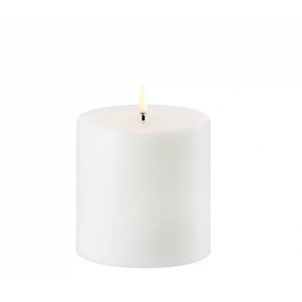 best-outdoor-furniture-UYUNI Lighting Nordic White Pillar Candle 10.1 x 10.1cm