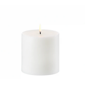 best-outdoor-furniture-UYUNI Lighting Nordic White Pillar Candle 10.1 x 10.1cm