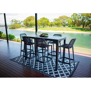 best-outdoor-furniture-Air 75 - Alum Slat Bar - 7pce - Outdoor Bar Set