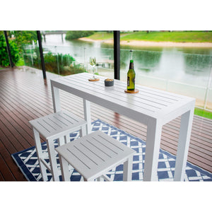 best-outdoor-furniture-SLAT - Alum Slat Bar 130 - 3pce - Outdoor Bar Set