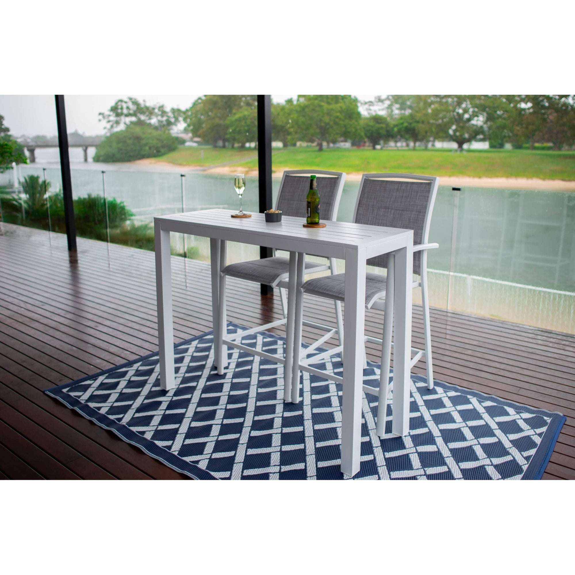 best-outdoor-furniture-Shelby - Alum Slat Bar 130 - 3pce - Outdoor Bar Set