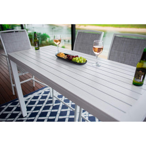 best-outdoor-furniture-Shelby Alum Slat Bar - 5pce - Outdoor Bar Set F