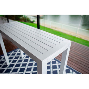 best-outdoor-furniture-Alum Slat BAR Table - Outdoor Bar Table (130x45x101)