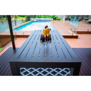 best-outdoor-furniture-Alum Slat BAR Table - Outdoor Bar Table (150x65x101) F