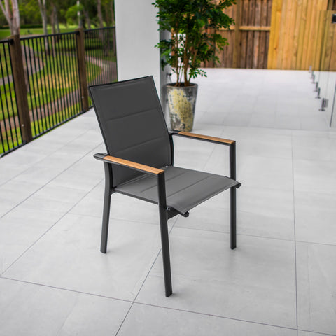 Margot Teak - Gun/Grey Outdoor Dining Chair