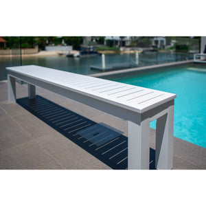 best-outdoor-furniture-Aluminium Slat Bench - Outdoor Bench