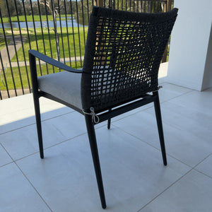 best-outdoor-furniture-Vienna Rope - Black/Charcoal Outdoor Dining Chair