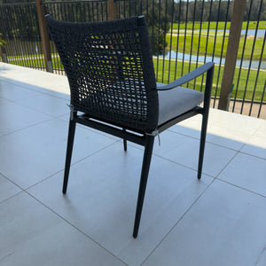 best-outdoor-furniture-Vienna Rope - Black/Charcoal Outdoor Dining Chair