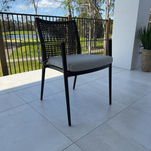 best-outdoor-furniture-Vienna Rope - Black/Charcoal Outdoor Dining Chair