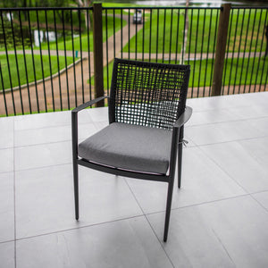 best-outdoor-furniture-Vienna Rope Chair - Outdoor Chair Gunmetal/Charcoal