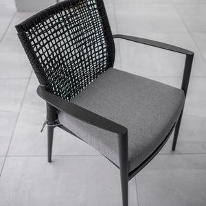 best-outdoor-furniture-Vienna Rope Chair - Outdoor Chair Gunmetal/Charcoal