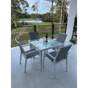 best-outdoor-furniture-Margot - Hudson - 5pce Outdoor dining Set (90cm) White/Grey