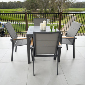 best-outdoor-furniture-Margot Teak Aria - 5pce (80x80) - Outdoor Dining Set