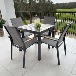 best-outdoor-furniture-Margot Teak Aria - 5pce (80x80) - Outdoor Dining Set