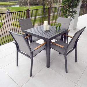 best-outdoor-furniture-Margot Teak Aria - 5pce (80x80) - Outdoor Dining Set