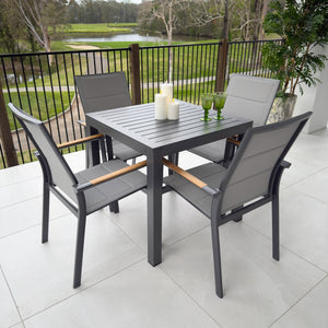 best-outdoor-furniture-Margot Teak Aria - 5pce (80x80) - Outdoor Dining Set