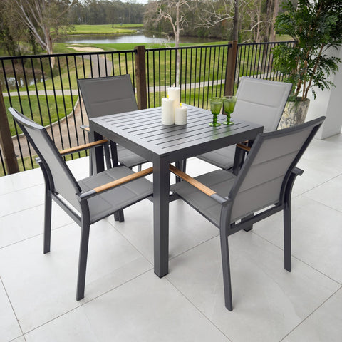 Margot Teak Aria - 5pce (80x80) - Outdoor Dining Set