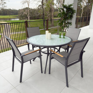 best-outdoor-furniture-Margot Teak Coventry - 5pce (120x120) - Outdoor Dining Set