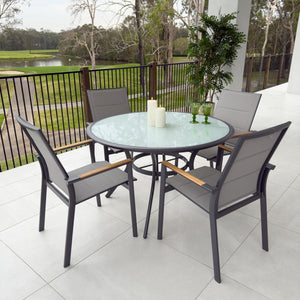 best-outdoor-furniture-Margot Teak Coventry - 5pce (120x120) - Outdoor Dining Set