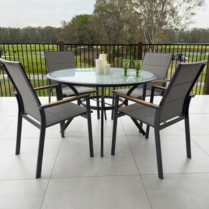 best-outdoor-furniture-Margot Teak Coventry - 5pce (120x120) - Outdoor Dining Set