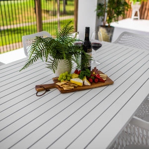 best-outdoor-furniture-Roma XL - Bergen Moon Slat - 7pce Outdoor Dining Set (180cm) White