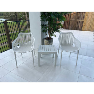 best-outdoor-furniture-Roma XL - Slat Side - 3pce Outdoor Chat Set White