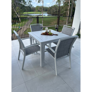 best-outdoor-furniture-Shelby - Alum Slat - 5pce Outdoor Dining Set (90cm)