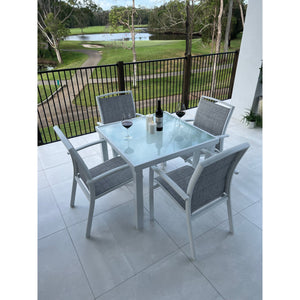 best-outdoor-furniture-Shelby Hudson - 5pce Outdoor Dining Set (90cm)