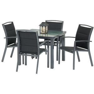 best-outdoor-furniture-Shelby Hudson - 5pce Outdoor Dining Set (90cm)