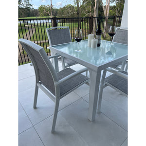 best-outdoor-furniture-Shelby Hudson - 5pce Outdoor Dining Set (90cm)