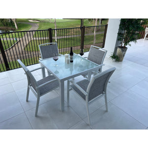 best-outdoor-furniture-Shelby Hudson - 5pce Outdoor Dining Set (90cm)