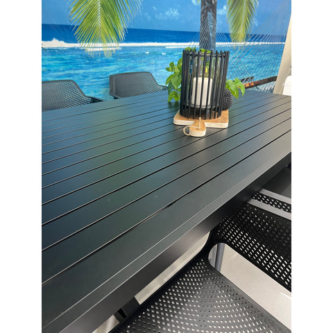 Bergen - (220x100) - Black Outdoor Dining Table