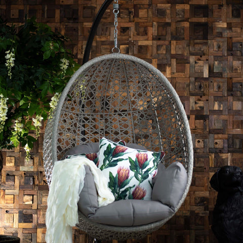 Hanging Pod Chair - Grey Outdoor Hanging Chair