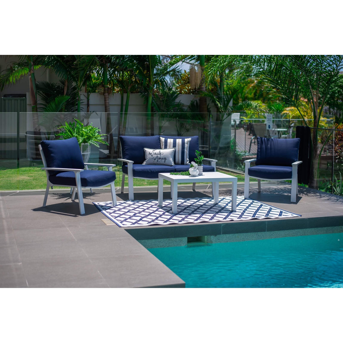 Bermuda 2 4pce Outdoor Lounge Setting Sunbrella Fabric OFO