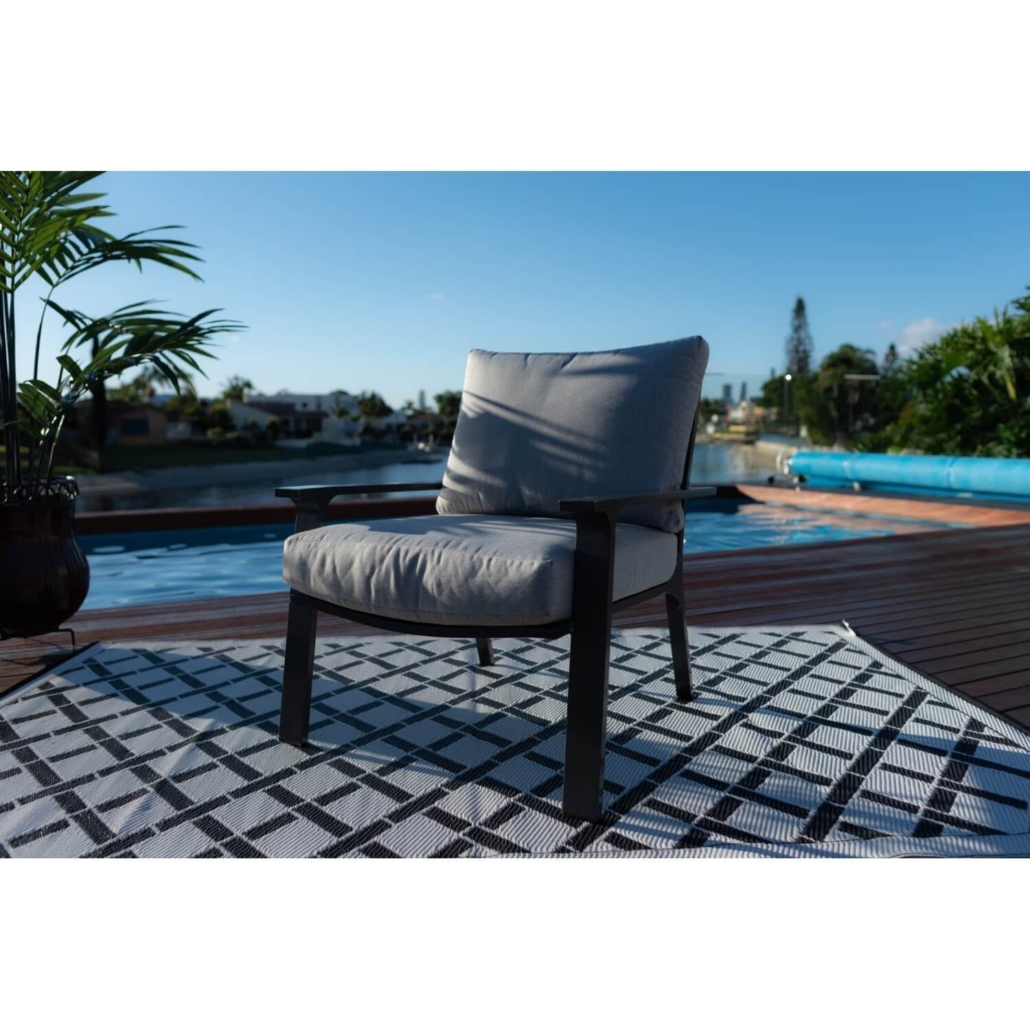 best-outdoor-furniture-Bermuda - Single Sofa - Outdoor Lounge (Sunbrella Fabric)