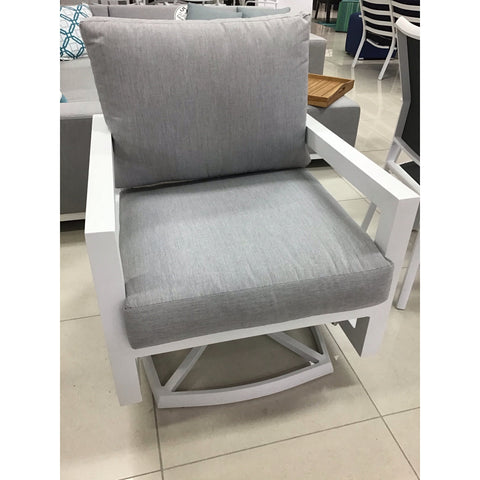 Taylah - Swivel Rocker Chair White/Grey