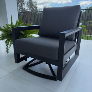 best-outdoor-furniture-Taylah Swivel Single Sofa - Black/Canvas Coal Outdoor Lounge