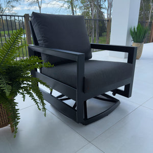 best-outdoor-furniture-Taylah Swivel Single Sofa - Black/Canvas Coal Outdoor Lounge